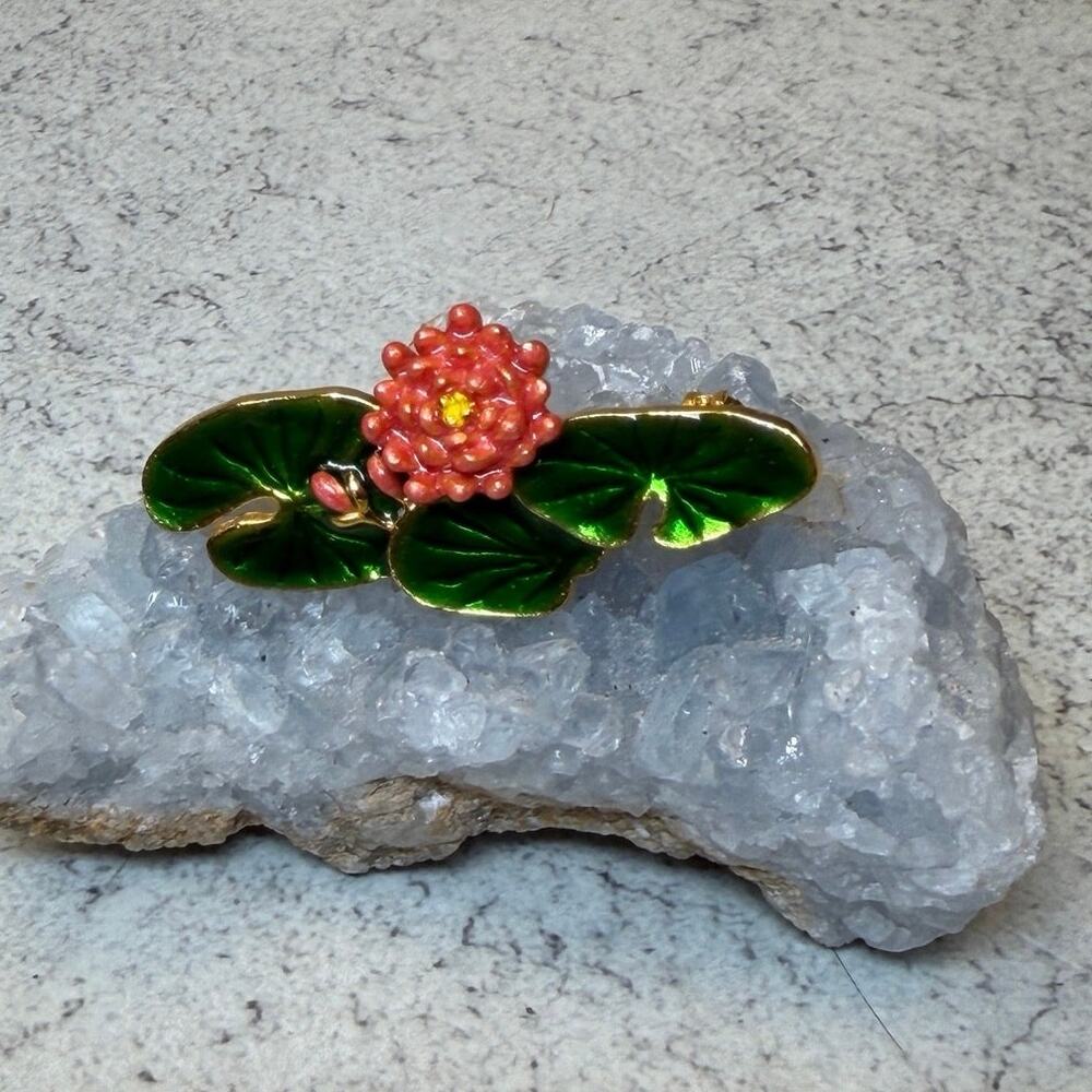 MFA Museum of Fine Arts Boston Water Lily Pad Brooch Monet Inspired Enamel